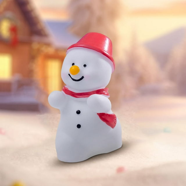 Lindo Muñeco de Nieve Navideño, Árbol de Navidad, Paisaje Nevado, Accesorios de Decoración, Adornos Pequeños En Miniatura