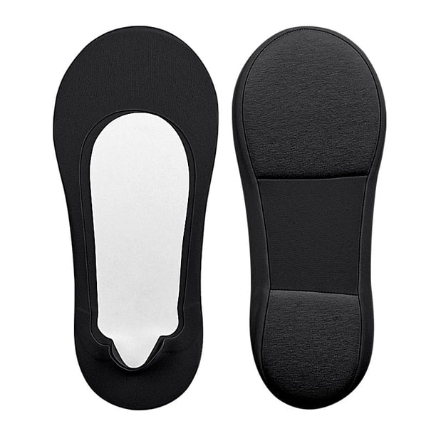 Xiao Hua 10 pares de calcetines invisibles para mujer - Tobilleros bajos antideslizantes - Calcetines invisibles para uso casual y formal - Suaves y elásticos, color negro