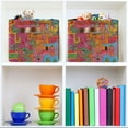 thumbnail image 6 of Yayeee 2 Pack Canvas Storage Basket with Handles for Shelves Fabric Bins Closet Organizer, Art City, 6 of 8