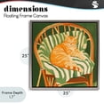 thumbnail image 4 of Stupell Industries Eclectic Cat In Rattan Chair Gray Floating Frame Canvas Art, 25 x 25, by Walker Noble, 4 of 8