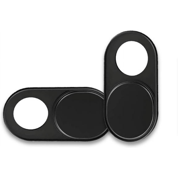 IllmTech – Metallic Webcam Cover 2 Pack, 0.027 Inch Ultra Thin Slider Web Camera Privacy Cover for most MacBook Pros, iMacs, Laptops, PCs, iPad Pros, iPhones. Protects Your Privacy – Black Color