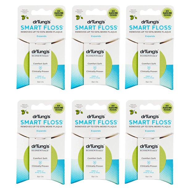 Drtung's Smart Floss Natural Floss, PTFE & PFAS Free Floss, Gentle On