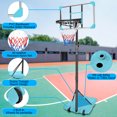 thumbnail image 2 of Portable Basketball Hoop,Outdoor Basketball Hoop Adjustable Height 5.6ft - 7ft,28 Inch Backboard with 2 Wheels for Kids Youth in Backyard Driveway,Blue, 2 of 8