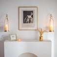 thumbnail image 2 of Gold Candle Sconces Wall Decor: Set of 2 Wall Candle Holder for Pillar Candles - Modern Metal Hurricane Lantern Decoration for Indoor Porch Fireplace Bathroom Living Room, 2 of 6