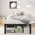 thumbnail image 6 of Merrland 14 Inch Twin XL Size Bed Frame, Heavy Duty Metal Platform with Storage, Steel Slat Support, Easy Assembly, Black, 6 of 6