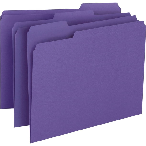 Smead File Folders Purple 1/3 Cut 100/BX Letter (13043)