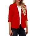 thumbnail image 4 of Pyhlmscde Women Cardigan Sweater Chunky Jacket Coat Fall Outwear Trendy Outfits, Business Casual Outfits for Women, Suit Jackets for Women, Women's Blazers & Suit Jackets Red2 XL, 4 of 6