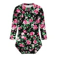 thumbnail image 5 of CYMMPU Floral Printed Round Neck Blouses for Women Dressy Casual Loose Fit Tunic Tops Spring Tops Fall Fashion Shirts 3/4 Sleeve Lightweight Basic T-Shirts Black M, 5 of 5
