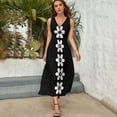 thumbnail image 6 of Black & White - Retro Daisy Flower - s Mod Sleeveless Dress Female clothing dresses for women dress summer Elegant gowns, 6 of 7
