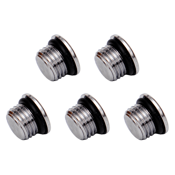 5X Scuba Diving 1St Stage Regulator High Pressure Port Plug Scuba Diving Replacement Part,5 x Port Plug,Silver