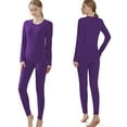 thumbnail image 6 of Htwon Thermal Underwear for Women Ultra Soft Thickened Microfiber Lambswool Thermal Underwear Set with Golden Fleece Lined, 6 of 20