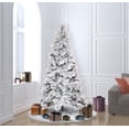 thumbnail image 5 of Vickerman 6.5' x 42" Flocked Atka Slim Artificial Christmas Tree, Unlit, 5 of 5