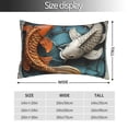 thumbnail image 2 of Honeii Colorful Koi Fish Art Print Pillow Cases,Plush Throw Pillow Covers,Decorative Pillowcase for Sofa, Couch, Living Room-14"x20", 2 of 6