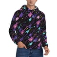 thumbnail image 2 of Fotbe Men's Hoodie with Colorful Guitar Pattern - Kangaroo Pocket Pullover Hooded Sweatshirt, Perfect for Daily Wear, Travel, and Home-XX-Large, 2 of 7