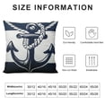 thumbnail image 6 of Acheng Navy Blue and White Anchors Pillow covers Ocean Summer Throw Pillow Cover Coastal Nautical Lumbar Cushion Case for Sofa Home Decor Bedroom Living Room Outdoor Set of 2 Beach Pillow Cover White, 6 of 6