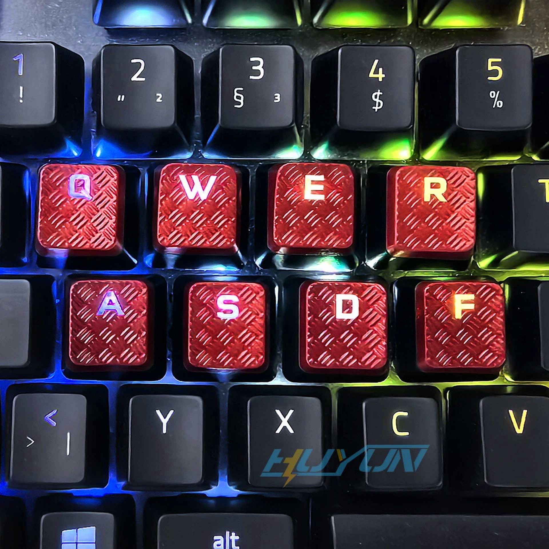 CIRCLE- 10Pcs Cherry Mx Red Texture Keycaps For Corsair Logitech &Razer Keyboards Us Stk