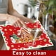 thumbnail image 4 of Juego de 6 manteles individuales navideños, retro, de plástico, pan de jengibre, panadería, pan de jengibre, decoración de mesa navideña para interiores y exteriores, fiestas, cocina y comedor, 4 of 7