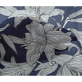 thumbnail image 5 of oneOone Viscose Chiffon Dark Blue Fabric Florals Sewing Material Print Fabric By The Yard 42 Inch Wide, 5 of 6
