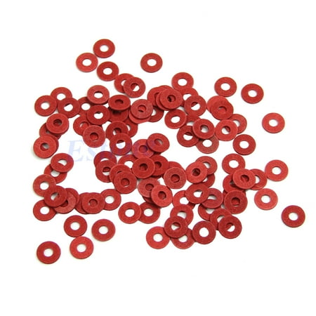 

CHOMOEN 100Pcs New M3 Flat Spacer Washers Insulation Gasket Ring Red
