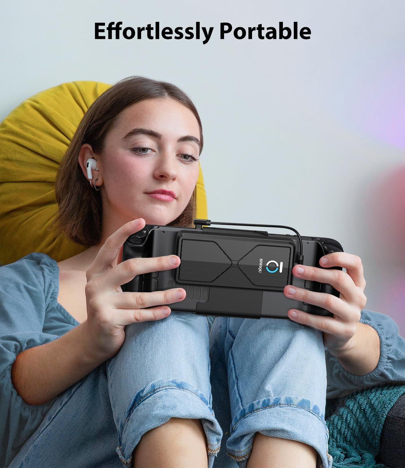 Portable Power Bank Compatible with Steam Deck, 20000mAh Detachable External Battery Pack 45W Fast Charging for Steam Deck, MacBook, iPad, Dell, HP, Notebook, Samsung, iPhone, Switch and More