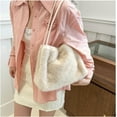 thumbnail image 3 of HLSOHJP Faux Fur Tote Bag Women Fuzzy Hobo Bags Bucket Shoulder Bag Trendy Plush Satchels Crossbody Purse Top-Handle Handbag, 3 of 7