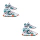 thumbnail image 3 of Qarigey Zapatillas de baloncesto para hombre, zapatillas transpirables para entrenamiento, antideslizantes, ligeras, resistentes al desgaste, Blanco Naranja treinta y ocho 2piezas, 3 of 4