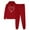 Red, variant on 2 Piece Outfits,Outfits Men's And Women's Sports Tracksuits Long Sleeve Pullover Hoodies Sweatshirt Loose Coat And Sweatpants Fall Winter Suit on Clearance