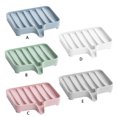 thumbnail image 4 of Bewildely Caja de almacenamiento de espuma de baño, soporte de bandeja para jabonera de drenaje de esponja PP, ahorro de espacio, estante de Type9 NO9, 4 of 6