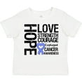 thumbnail image 3 of Inktastic Esophageal Cancer Hope Love Strength Boys or Girls Toddler T-Shirt, 3 of 5