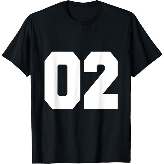 Sports Team Jersey Number 02 Team Fan Player Birthday Tshirt T-Shirt