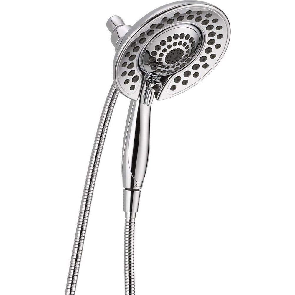 Chrom Delta Faucet 4-Spray In2ition 2-in-1 Dual Hand Held Shower Head with Hose