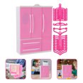 thumbnail image 7 of 1 Set Doll Closet Wardrobe Tiny House Decor Furniture with Mini Hangers, 7 of 7