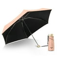 thumbnail image 1 of Paraguas ultraligero, mini, plegable, resistente al viento, con protección UV, portátil, de doble uso, color rosa, 1 of 15