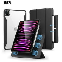 ESR Hybrid Case Compatible with iPad Pro 12.9 Inch (2022/2021), iPad Pro 12.9 Case with Pencil Holder, Detachable Magnetic Cover, Vertical Stand, Rebound 360 Series, Black