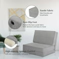 thumbnail image 7 of Topcobe Convertible Lounger Folding Sofa Sleeper Bed, Double Sofa Bed for Living Room, Simple Stylish Design, Gray, 7 of 7
