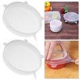 thumbnail image 4 of Tapas Silicona Elásticas Reutilizables Resistentes Al Calor Cubierta para Cuenco Envolver Alimentos (21cm) 2 Uds., 4 of 4