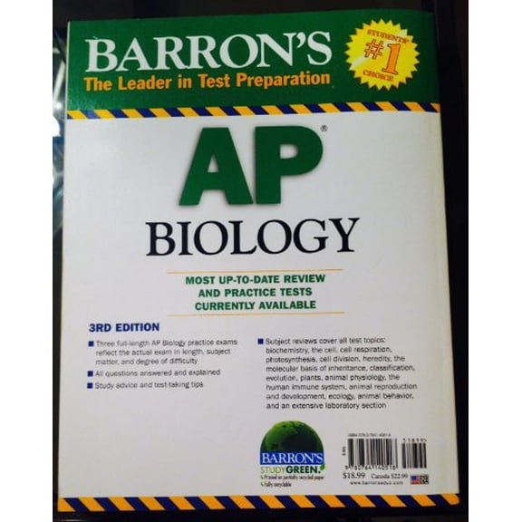 Pre-Owned AP Biology (Barron's AP Biology) Paperback