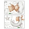thumbnail image 3 of Pegatinas de Pared ANGGREK Calcomanías de Dibujos Animados Oso de Peluche Durmiendo en la Luna 2 Piezas 30 x 45 cm, 3 of 8