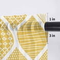 thumbnail image 5 of Yellow Geometric Valance Curtains for Kitchen/Living Room/Bathroom/Bedroom Window, Rod Pocket Small Topper Half Short Window Curtains Voile Sheer Scarf, Morocco Modern Abstract Plaid Art 54"x18", 5 of 8