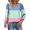 Blue, variant on Jamicy Womens Square Neck Blouses 2025 Fall Fashion Long Sleeve Casual Stretchy Pullover Tops