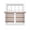 Reddish brown, gray, khaki, variant on Khaki Striped Sheer Curtains 84 Inch Length 2 Panels Set Window Treatments, Navy Blue Farmhouse Stripes Modern Abstract Art Rod Pocket Semi Curtains for Living Room/Bedroom/Kitchen, 104"W x 84"L