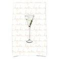 thumbnail image 2 of Simply Daisy, 16 x 25 inch, Martini Glass Text Fade, Geometric Print Kitchen Towel, Coral, 2 of 2