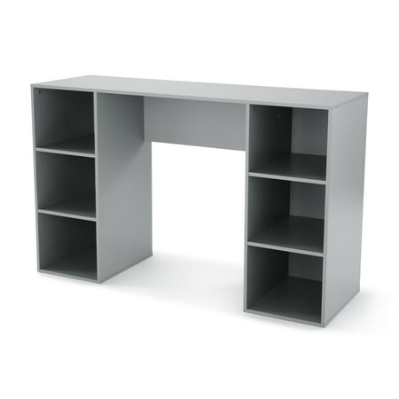 Mainstays 6-Cube Storage Computer Desk, Gray