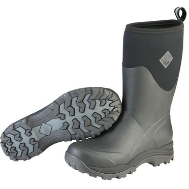 Muck Boot Men's 13'' Arctic Outpost Mid Boots Black Rubber Neoprene Fleece 12 M
