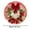Red, variant on Christmas Wreath Placemats Set of 4 Round Felt Non-Slip Table Mats for Holiday Dinner Party Dining Decor with Red Berry and Bow Design 8 Inch Green and Red