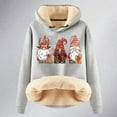 thumbnail image 4 of XIAOCHA Womens Hoodies Christmas Santa Claus Graphic Sherpa Lined Hoodie Cozy Fleece Pullover Sweatshirt Festive Holiday Winter Wear, 4 of 4