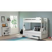 Alaterre Furniture Simplicity Transitional Bookcase for Kids Under Window, White