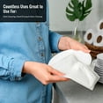 thumbnail image 3 of ROYALE LINENS Flour Sack Dish Towels - Kitchen Towel - Super Absorbent Flour Sack -100% Ring Spun Cotton -Tea Towels - for Embroidery, Cloth Diapers, Cheese Strainers (White - 33" X 38" Pack of 12), 3 of 9
