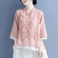 thumbnail image 4 of GaThRRgYP Going Out Tops for Women,Tops for Women,Fashion Women Long Sleeve Comfortable Breathable Round--Neck Shirt Tops Pink XXL, 4 of 4