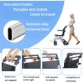 thumbnail image 6 of Portable Folding Transport Wheelchair, Travel assistive wheelchair Only Weight 16Lbs Support 200Lbs, White, 6 of 6